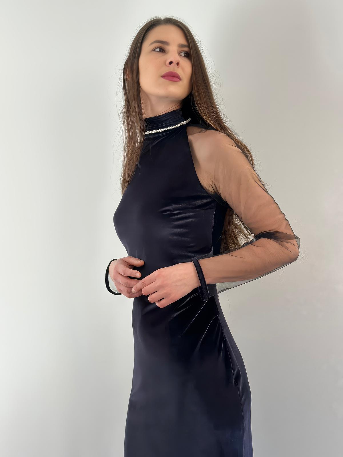 Robe de soirée LEYA en velours noir