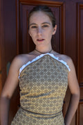 Robe VINTAGE DAISY en jacquard géométrique