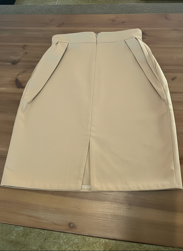 Jupe LAURA beige, à brides