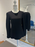 Pull tunique HEZA en jacquard de laine, noir