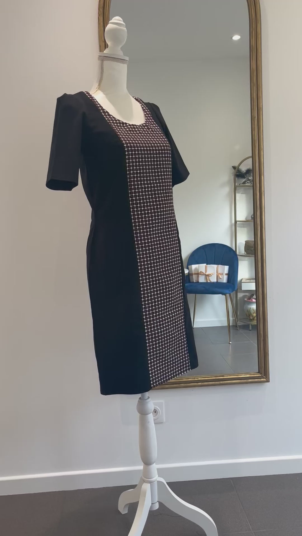 Robe casual AGAYA en laine et tweed